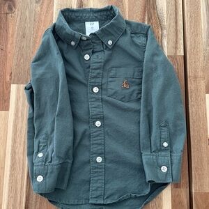 GAP Forest Green Shirt with White Buttons